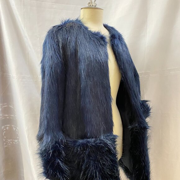 Blue Faux Fur Coat by Wendy Williams  - XS - Picture 4 of 4